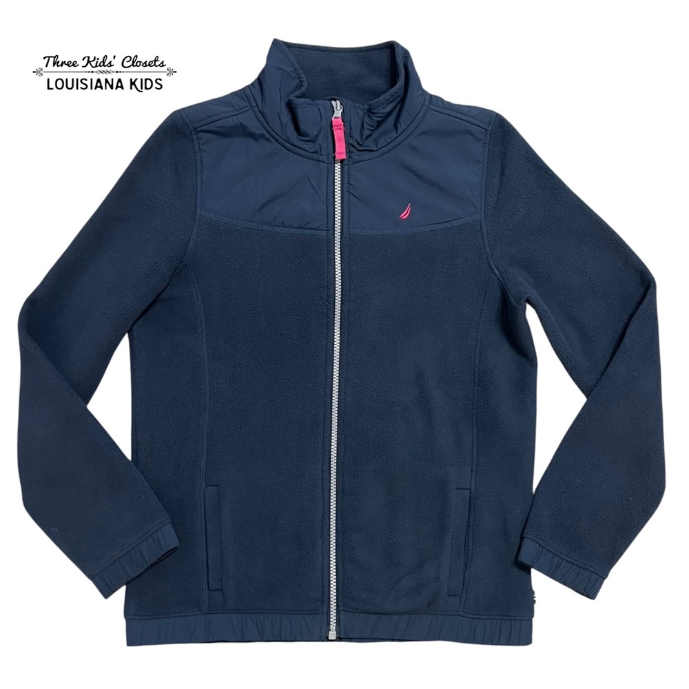 Nautica Girls XL (16) Navy Blue Polar Fleece Jacket